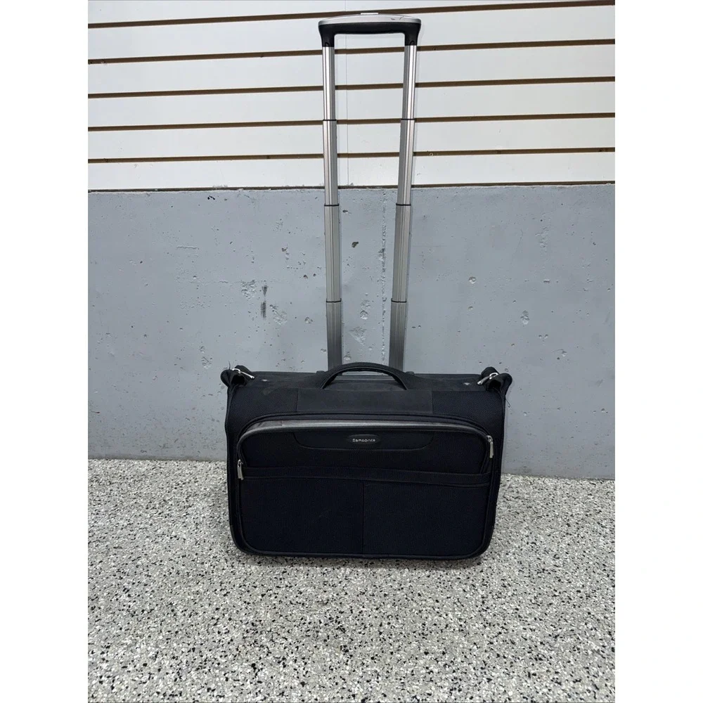 Samsonite Black 2-Wheel Rolling Garment Bag Softshell Luggage 21